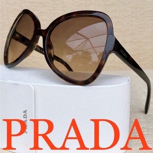 PRADA 56 mm butterfly sunglasses brown
